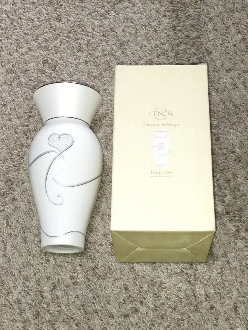 Brand NIB Lenox True Love Medium Vase.